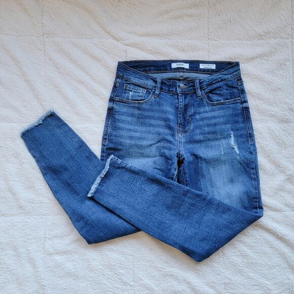 Kensie The Effortless Skinny Leg Crop Jeans - Picture 1 of 5